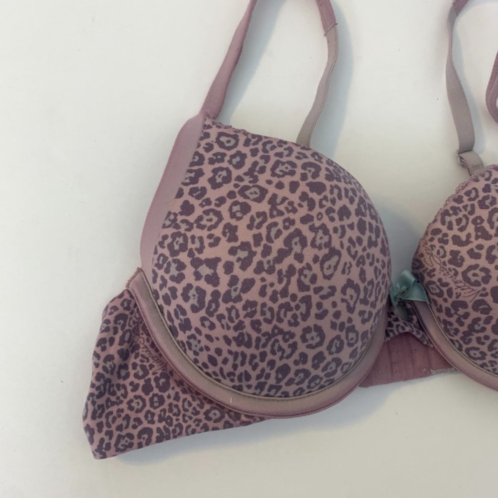 Victoria's Secret Mauve Leopard Print Body By Victoria Perfect Shape Bra - Picture 4 of 6